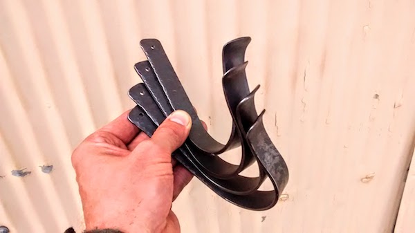 Oar Hooks - Custom Made by a Blacksmith - Brown County Forge