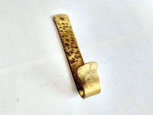 Single Decorative Brass Hook - Brown County Forge