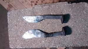 Finished Railroad Spike Knives