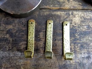 Decorative Brass Wall Hooks - Brown County Forge