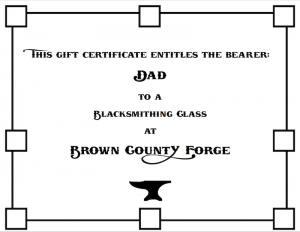Father's Day Beginners Blacksmithing Class - Brown County Forge