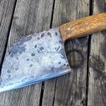 Serbian Chef Cleaver - Custom Kitchen Knives - Brown County Forge