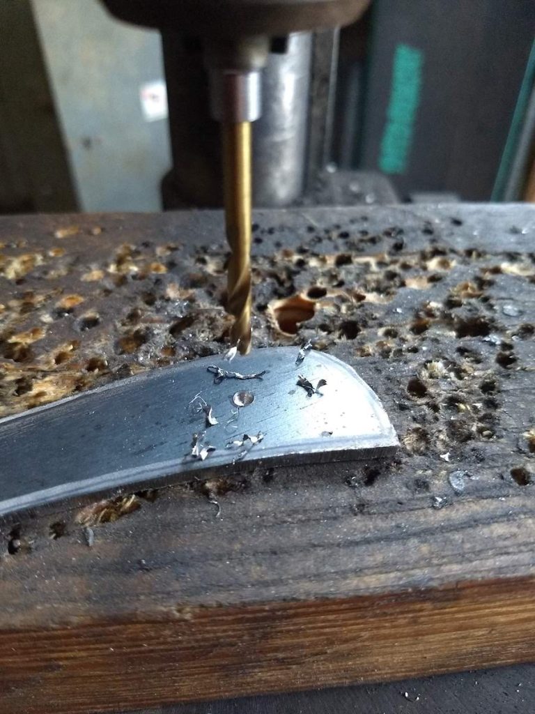 Drilling Holes for Knife Handles