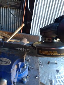 Grinding Knives with a Flap Disk