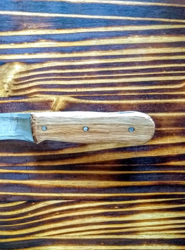 Knife Handle with Steel Pins