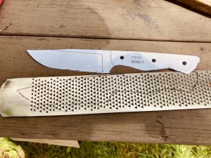 Hunting Knife Made fro a Rasp Template
