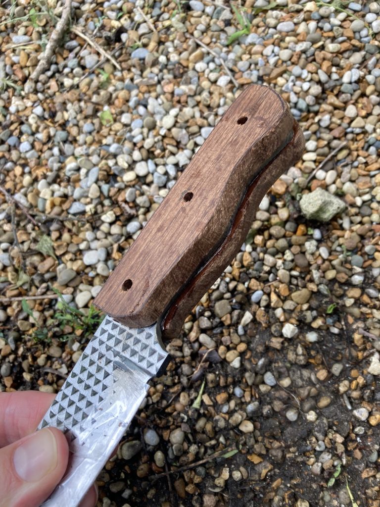 Epoxy the Handle and Drill the Pin Holes