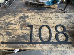 Powder-coated house numbers